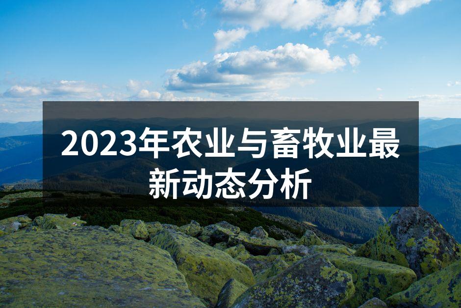 2023年农业与畜牧业最新动态分析